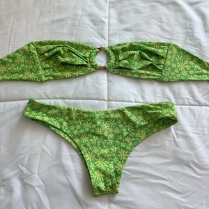 Kulani Kinis Set ~ Banana Cabana Bandeau Top (M) & Cheeky Bottom (M)
